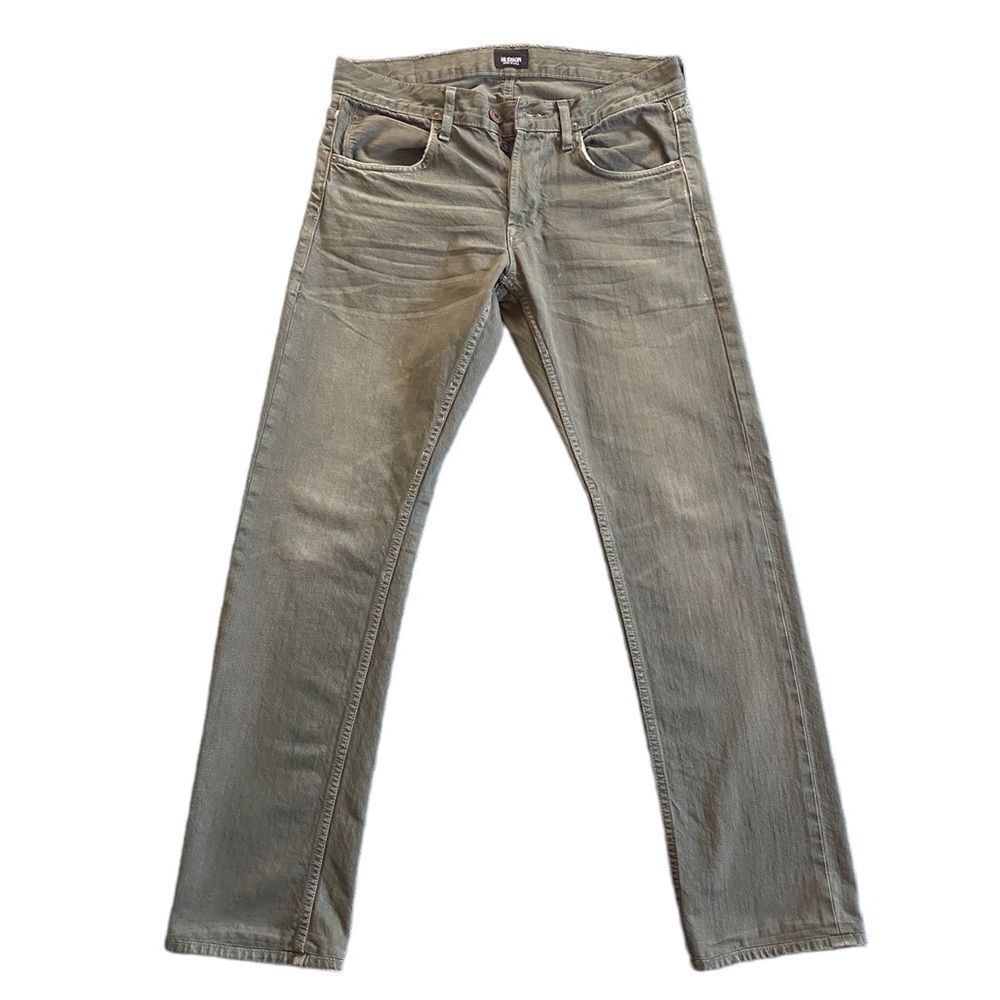 Hudson Jeans "Byron Selvage" Men's Slim Fit Distressed Green size 31
